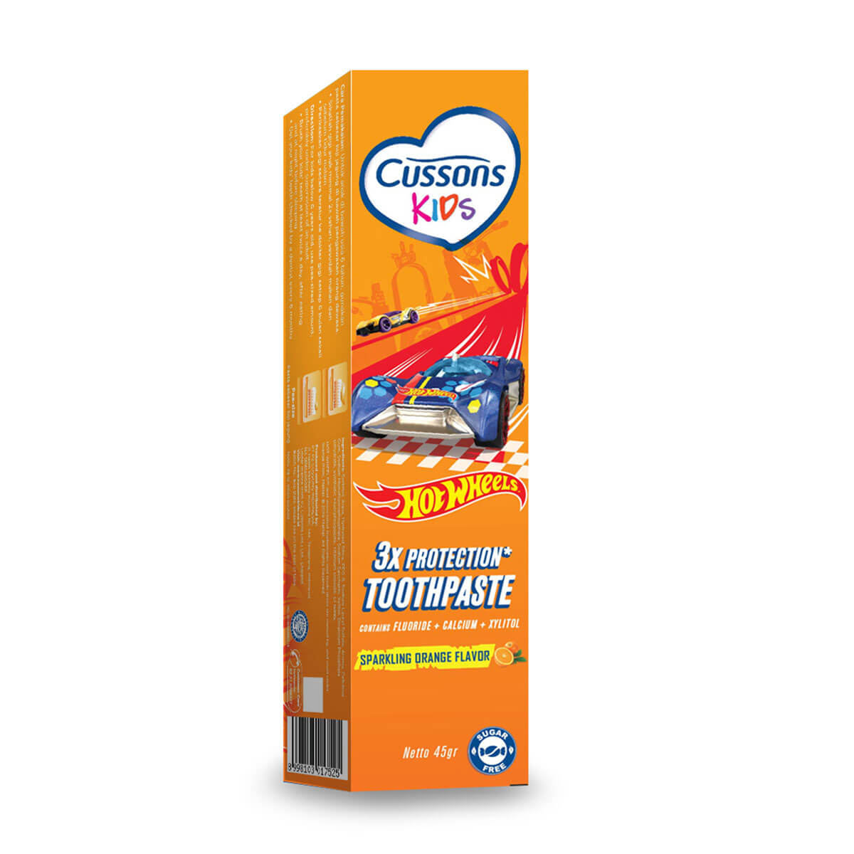 Hot wheels Pasta Gigi Sparkling Orange 45gr Cussons Kids Indonesia